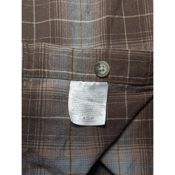 Pendleton Hiker Shirt Mens Large Brown Plaid Button Up Outdoor Cotton Flannel - Picture 9 of 11